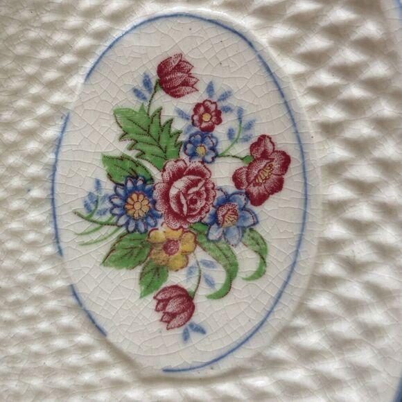 UNBRANDED Vintage Ceramic Floral 3 Section Relish Dish Tray W/Handle 8” Japan - Picture 10 of 15